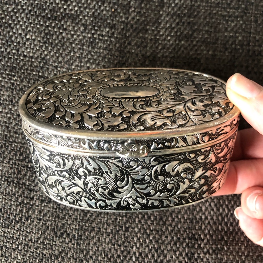 Ornate Silver Jewelry Box